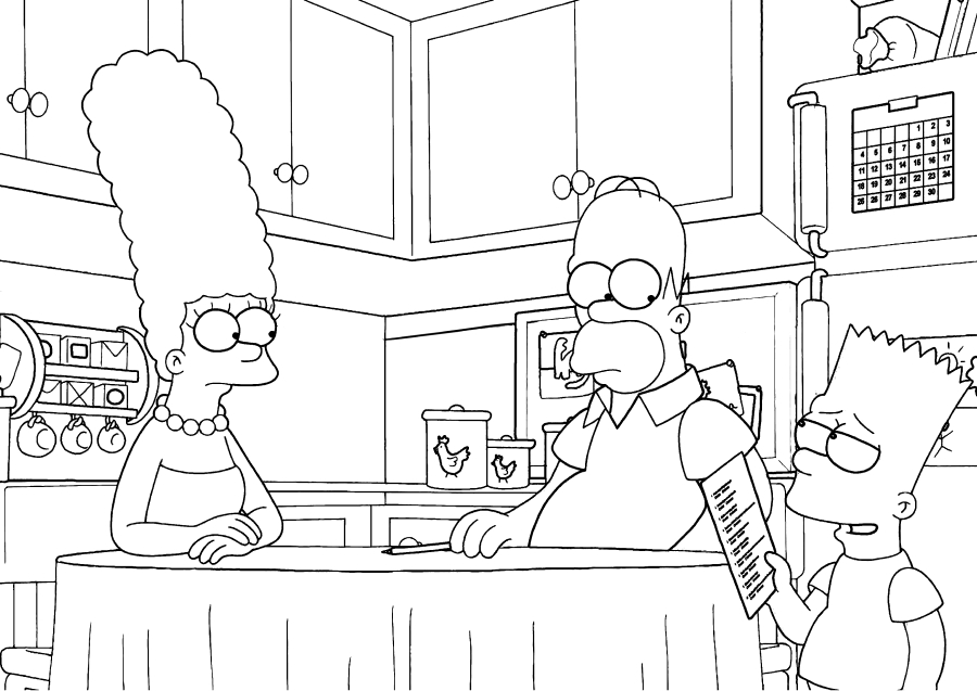 Homer eats a big doughnut
